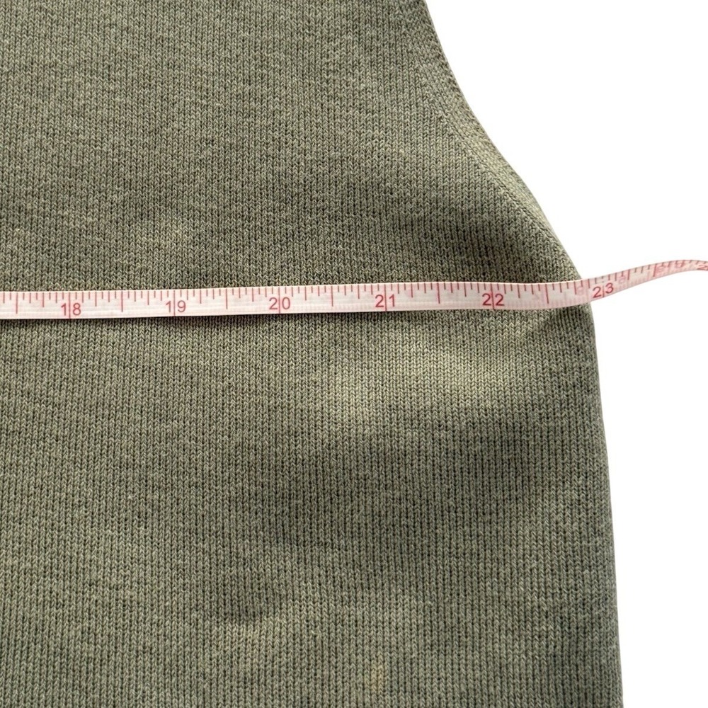 Gran Sasso Made in Italy Sleeveless Sz XXL Sweater Vest Olive Green Button Front - Picture 8 of 9